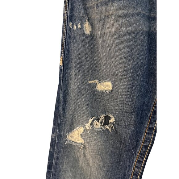 Big Star Union Straight Jeans Mens Size 29R Distressed Medium Wash Blue Denim - Picture 8 of 11